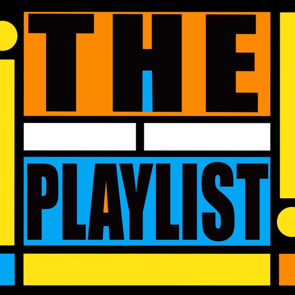 This week's theme-specific artwork, which is the late '90s Top of the Pops artwork, but instead it says 'The Playlist'.