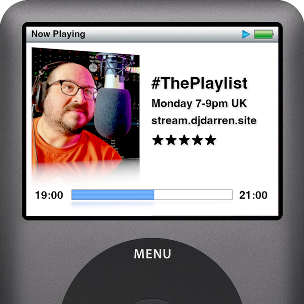 It's designed to look like the now playing screen on a classic iPod, with the show info on the right side of the screen, and a photo of me on the left.  It details that the show is broadcast on Mondays from 7pm until 9pm UK time.